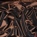 Load image into Gallery viewer, Taffeta Fabric | Two Tone Taffeta Fabric | Non Stretch Taffeta | 60&quot; Wide | Multiple Solid Colors | Wholesale Bolt | Fabric mytextilefabric Bolts Brown 
