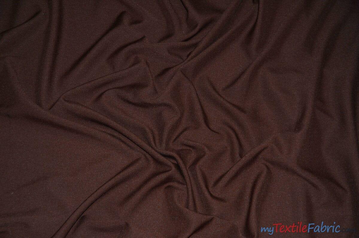 Extra Wide Polyester Fabric | 120" Wide Polyester Fabric | 120" Polypoplin for Tablecloths, Drapery, and Curtains | Fabric mytextilefabric Yards Brown 