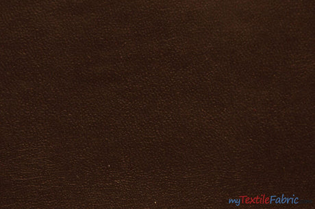 Soft and Smooth Vinyl Fabric | Apparel and Upholstery Weight Vinyl | 54" Wide | Multiple Colors | Imitation Leather | Fabric mytextilefabric Yards Brown 