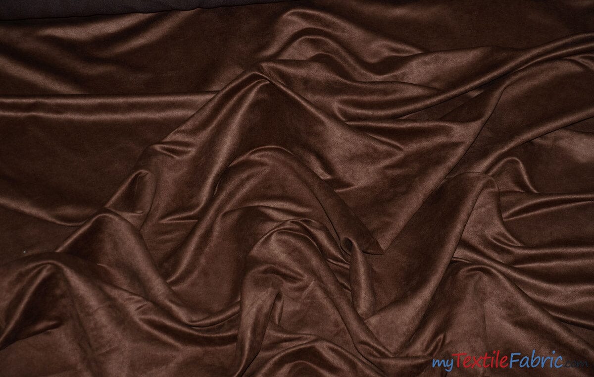 Suede Fabric | Microsuede | 40 Colors | 60" Wide | Faux Suede | Upholstery Weight, Tablecloth, Bags, Pouches, Cosplay, Costume | Continuous Yards | Fabric mytextilefabric Yards Brown 