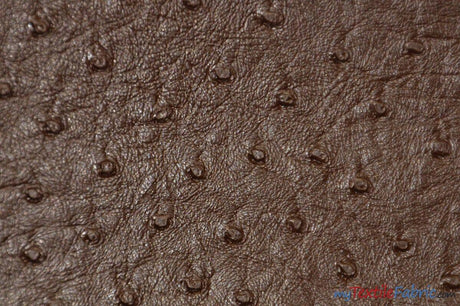 Ostrich Vinyl Fabric | Imitation Ostrich Leather | 54" Wide | Upholstery Weight Fabric | Fabric mytextilefabric Yards Brown 