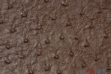 Load image into Gallery viewer, Ostrich Vinyl Fabric | Imitation Ostrich Leather | 54&quot; Wide | Upholstery Weight Fabric | Fabric mytextilefabric Yards Brown 