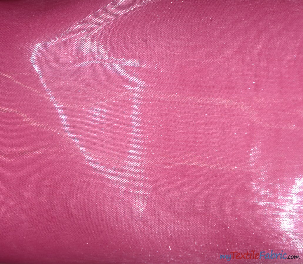 Soft and Smooth Mirror Organza Fabric | 60" Wide | Wholesale Bolt | Multiple Colors | Fabric mytextilefabric Bolts Bubblegum 