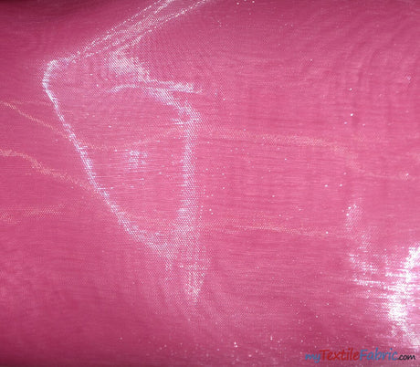 Soft and Smooth Mirror Organza Fabric | 60" Wide | Sample Swatch | Multiple Colors | Fabric mytextilefabric Sample Swatches Bubblegum 