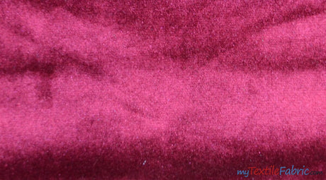 Royal Velvet Fabric | Soft and Plush Non Stretch Velvet Fabric | 60" Wide | Apparel, Decor, Drapery and Upholstery Weight | Multiple Colors | Sample Swatch | Fabric mytextilefabric Sample Swatches Burgundy 