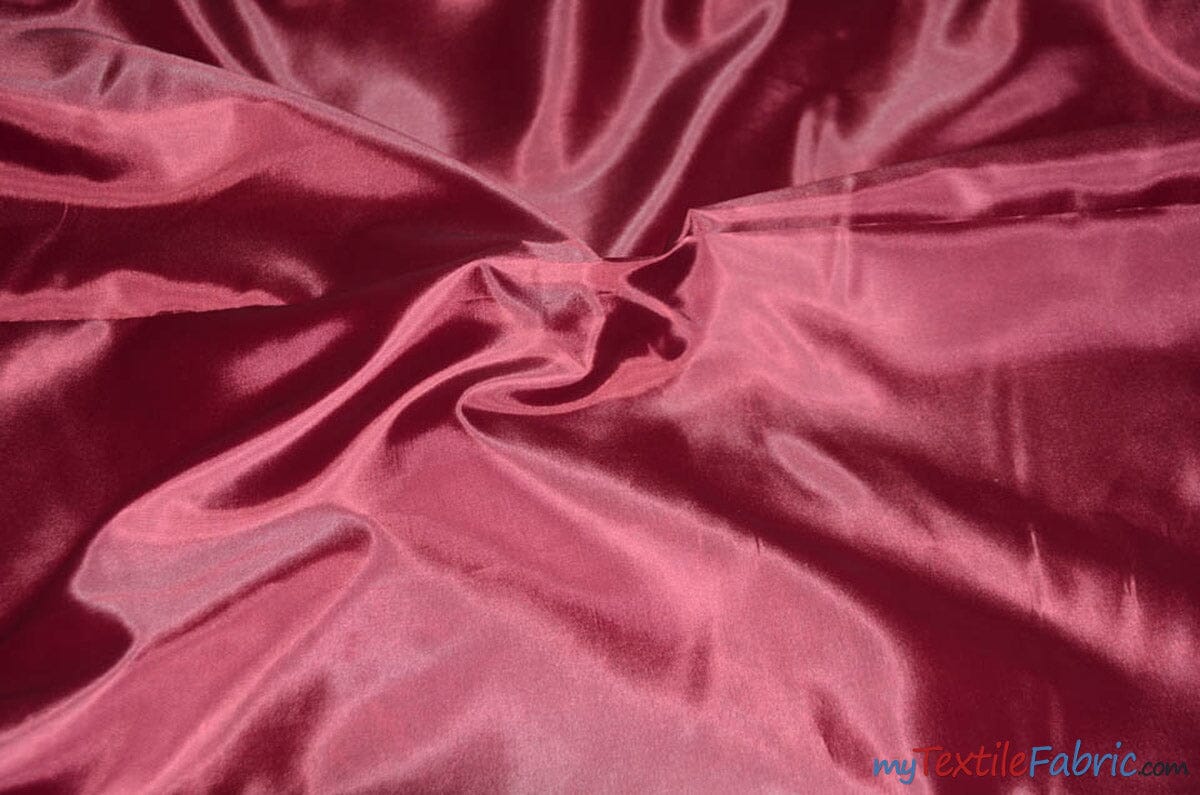 Polyester Lining Fabric | Woven Polyester Lining | 60" Wide | Wholesale Bolt | Imperial Taffeta Lining | Apparel Lining | Tent Lining and Decoration | Fabric mytextilefabric Bolts Burgundy 