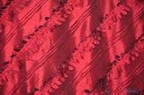 Forest Taffeta Embroidery | Hanging Leaf Taffeta | 54" Wide | Multiple Colors | Fabric mytextilefabric Yards Burgundy 