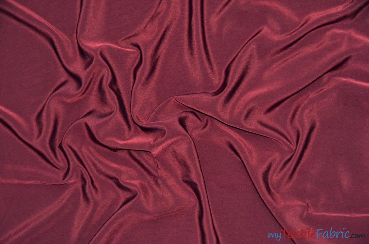 Peachskin Fabric | Polyester Peach Skin Fabric | 60" Wide | Suiting, Garments, Uniforms, Apparel | Fabric mytextilefabric Yards Burgundy 