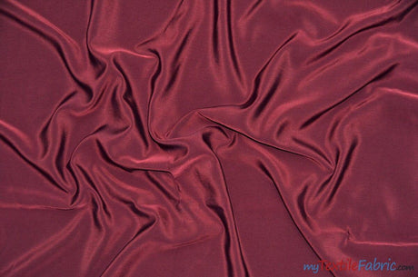 Peachskin Fabric | Polyester Peach Skin Fabric | 60" Wide | Suiting, Garments, Uniforms, Apparel | Fabric mytextilefabric Yards Burgundy 