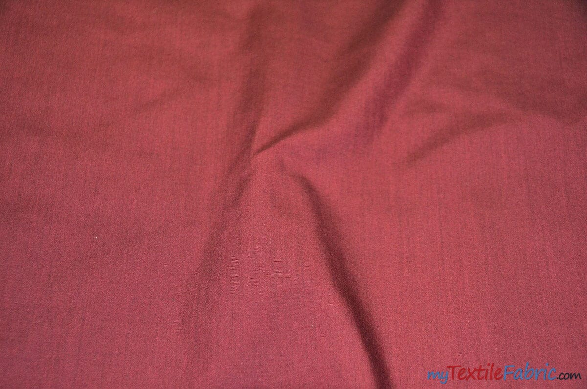 Polyester Cotton Broadcloth Fabric | 60" Wide | Solid Colors | Sample Swatch | Multiple Colors | Fabric mytextilefabric Sample Swatches Burgundy 