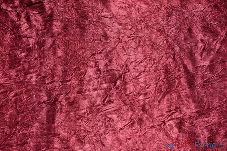 Silky Crush Satin | Crush Charmeuse Bichon Satin | 54" Wide | Wholesale Bolt | Multiple Colors | Fabric mytextilefabric Bolts Burgundy 