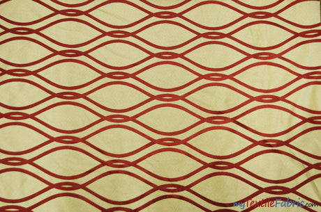 Reversible Elliptical Brocade | Elliptical Jacquard | 60" Wide | Drapery, Curtains, Tablecloth, Costume | Multiple Colors | Fabric mytextilefabric Yards Burgundy 