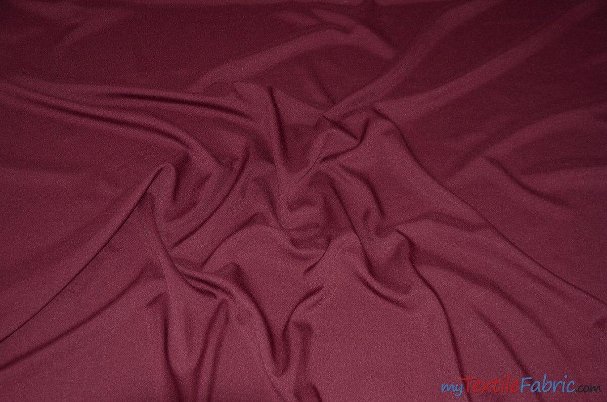 Extra Wide Polyester Fabric | 120" Wide Polyester Fabric | 120" Polypoplin for Tablecloths, Drapery, and Curtains | Fabric mytextilefabric Yards Burgundy 