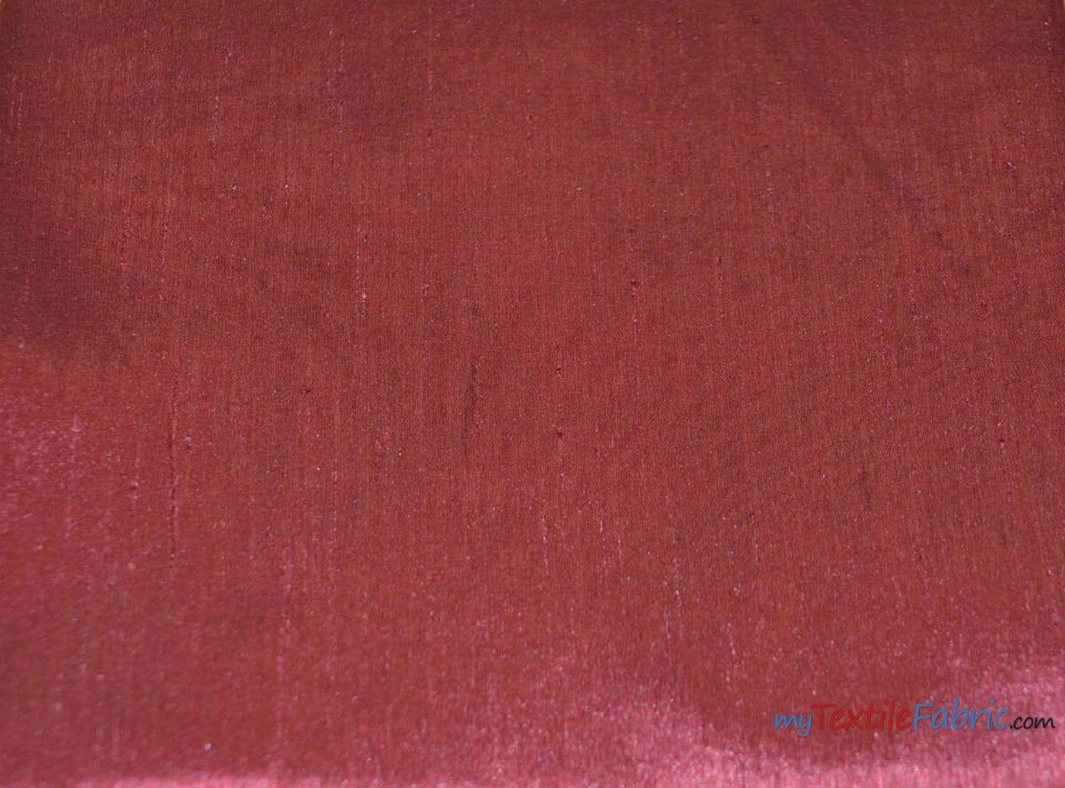 IFR Extra Wide Dupioni Silk | 100% Polyester Faux Dupioni Fabric | 120" Wide | Multiple Colors | Fabric mytextilefabric Yards Burgundy 