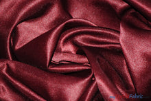Load image into Gallery viewer, Stretch Matte Satin Peau de Soie Fabric | 60&quot; Wide | Stretch Duchess Satin | Stretch Dull Lamour Satin for Bridal, Wedding, Costumes, Bridesmaid Dress Fabric mytextilefabric Yards Burgundy 