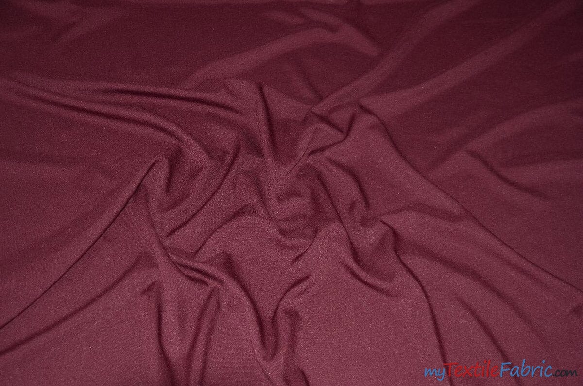 60" Wide Polyester Fabric Sample Swatches | Visa Polyester Poplin Sample Swatches | Basic Polyester for Tablecloths, Drapery, and Curtains | Fabric mytextilefabric Sample Swatches Burgundy 