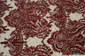 Medallion Bridal Lace | Sequins Damask Embroidery | 52" Wide | Lace Wedding Dress | Sequins Lace Fabric | Fabric mytextilefabric Yards Burgundy 