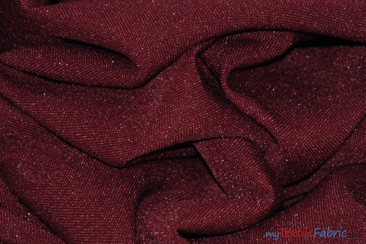 Scuba Double Knit Fabric | Basic Wrinkle Free Polyester Fabric with Mechanical Stretch | 60" Wide | Multiple Colors | Poly Knit Fabric | Fabric mytextilefabric Yards Burgundy 