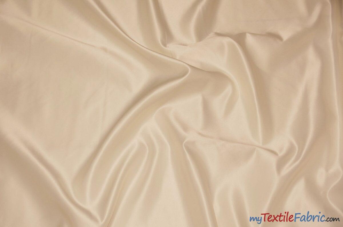 L'Amour Satin Fabric | Polyester Matte Satin | Peau De Soie | 60" Wide | Sample Swatch | Wedding Dress, Tablecloth, Multiple Colors | Fabric mytextilefabric Sample Swatches Butter 