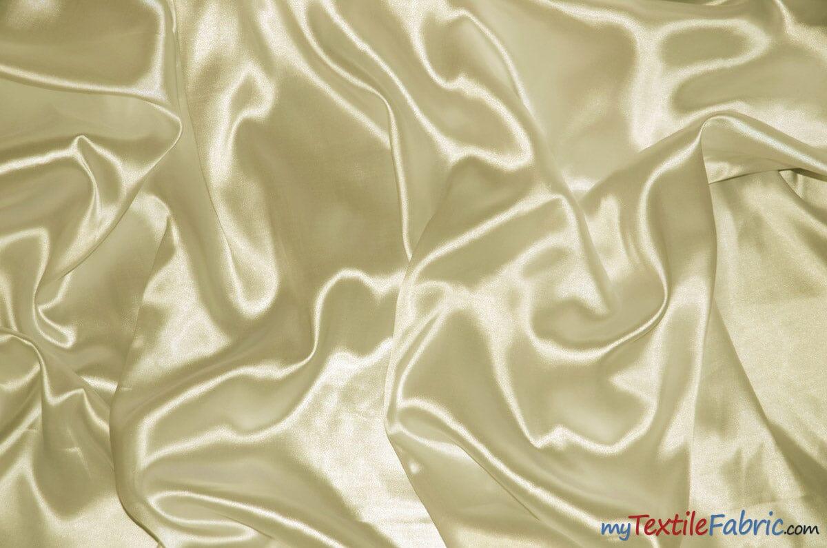 Silky Soft Medium Satin Fabric | Lightweight Event Drapery Satin | 60" Wide | Sample Swatches | Fabric mytextilefabric Sample Swatches Butter 0003 