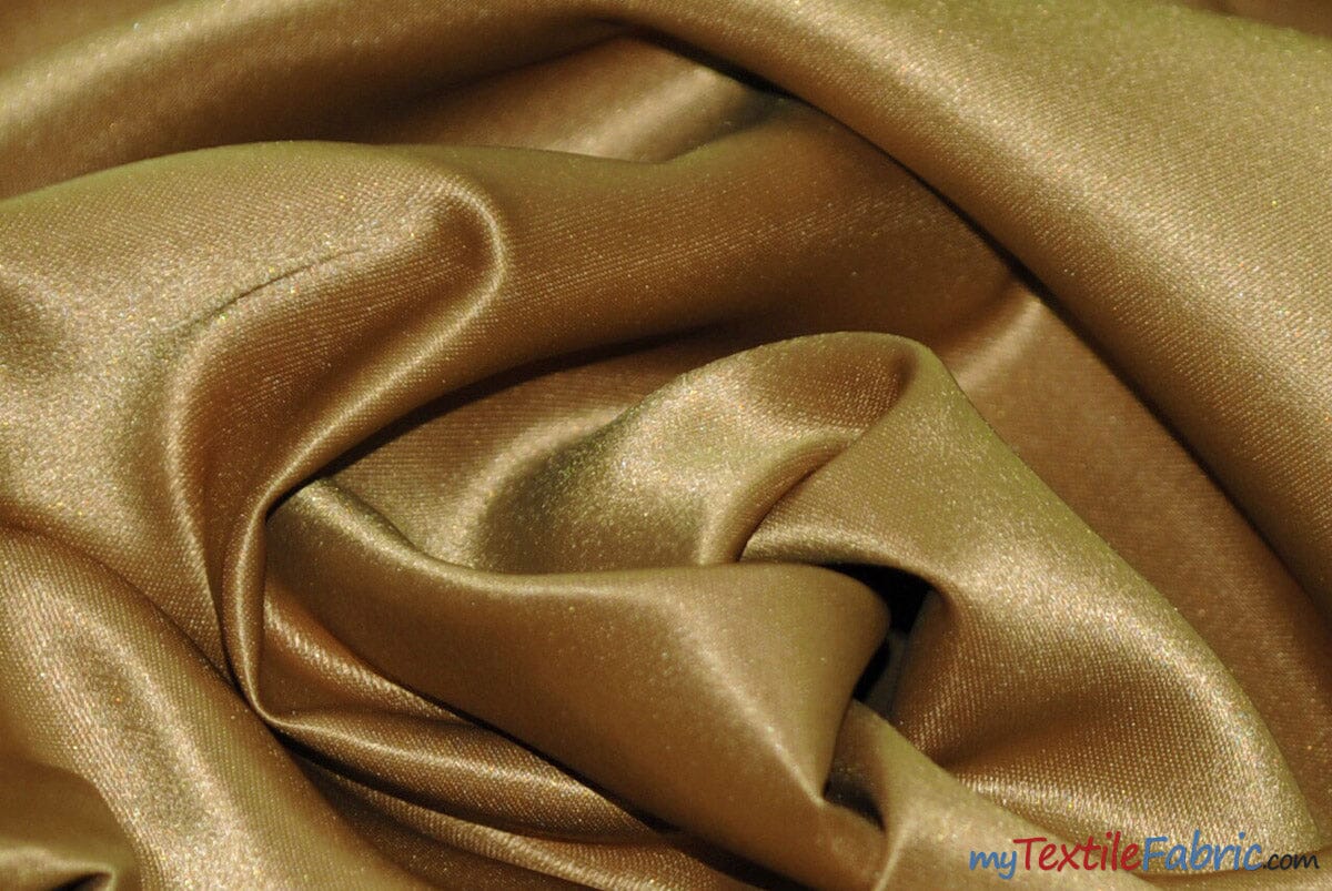 L'Amour Satin Fabric | Polyester Matte Satin | Peau De Soie | 60" Wide | Wholesale Bolt | Wedding Dress, Tablecloth, Multiple Colors | Fabric mytextilefabric Bolts Camel 