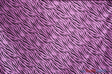 Load image into Gallery viewer, Zebra Flocking Taffeta | Flocking Velvet Zebra on Taffeta Fabric | 60&quot; Wide | Curtains, Apparel, Cosplay, Costume, Decor | Fabric mytextilefabric Yards Candy Pink Zebra 