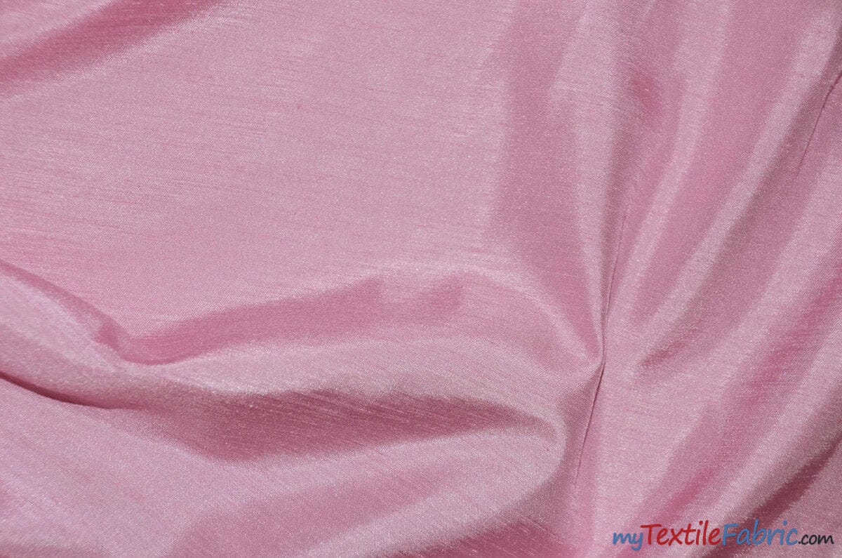 Shantung Satin Fabric | Satin Dupioni Silk Fabric | 60" Wide | Multiple Colors | Sample Swatch | Fabric mytextilefabric Sample Swatches Candy Pink 