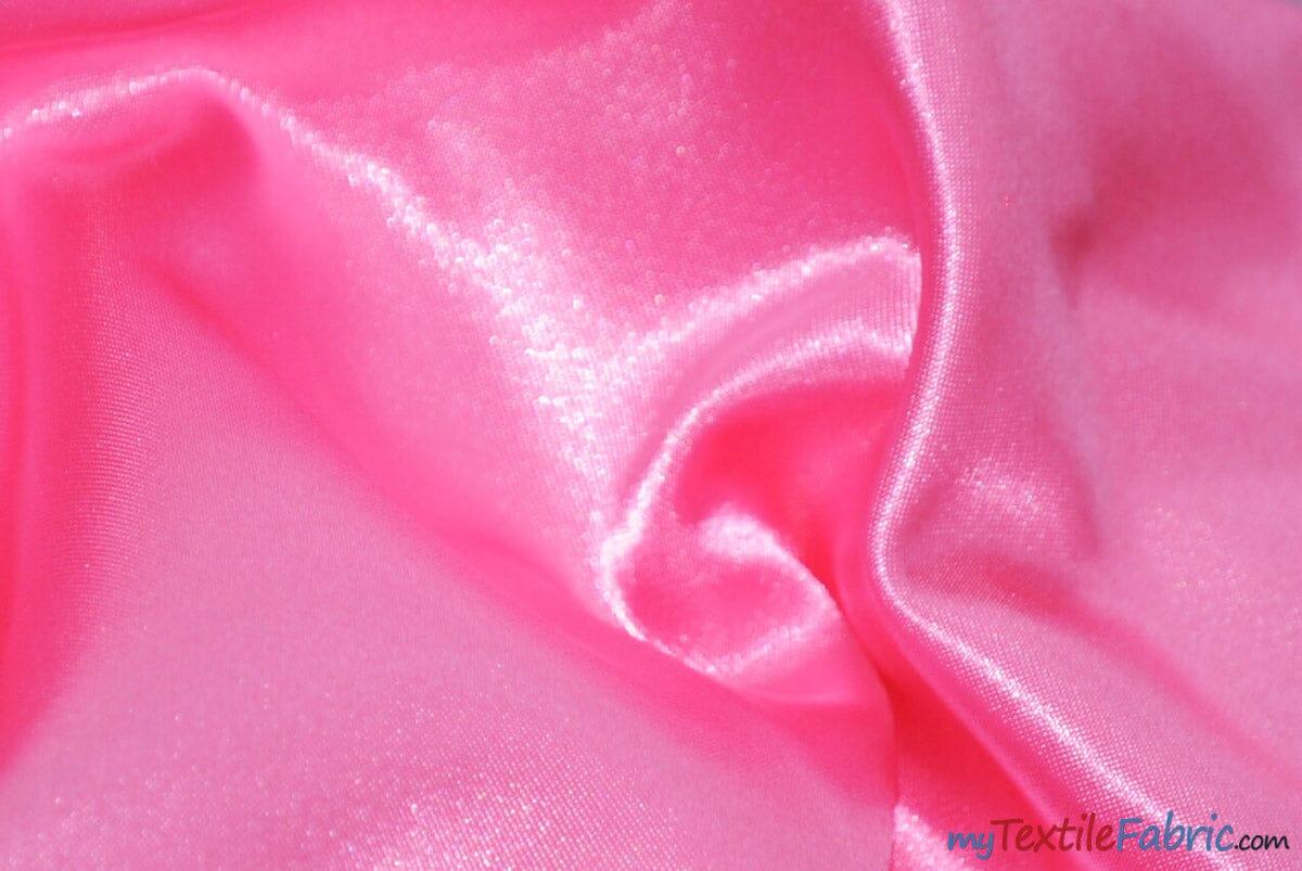 Bridal Satin Fabric | Shiny Bridal Satin | 60" Wide | Sample Swatch | Fabric mytextilefabric Sample Swatches Candy Pink 