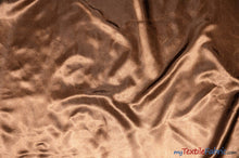 Load image into Gallery viewer, Charmeuse Satin Fabric | Silky Soft Satin | 60&quot; Wide | Wholesale Bolt Only | Multiple Colors | Fabric mytextilefabric Bolts Cappuccino 