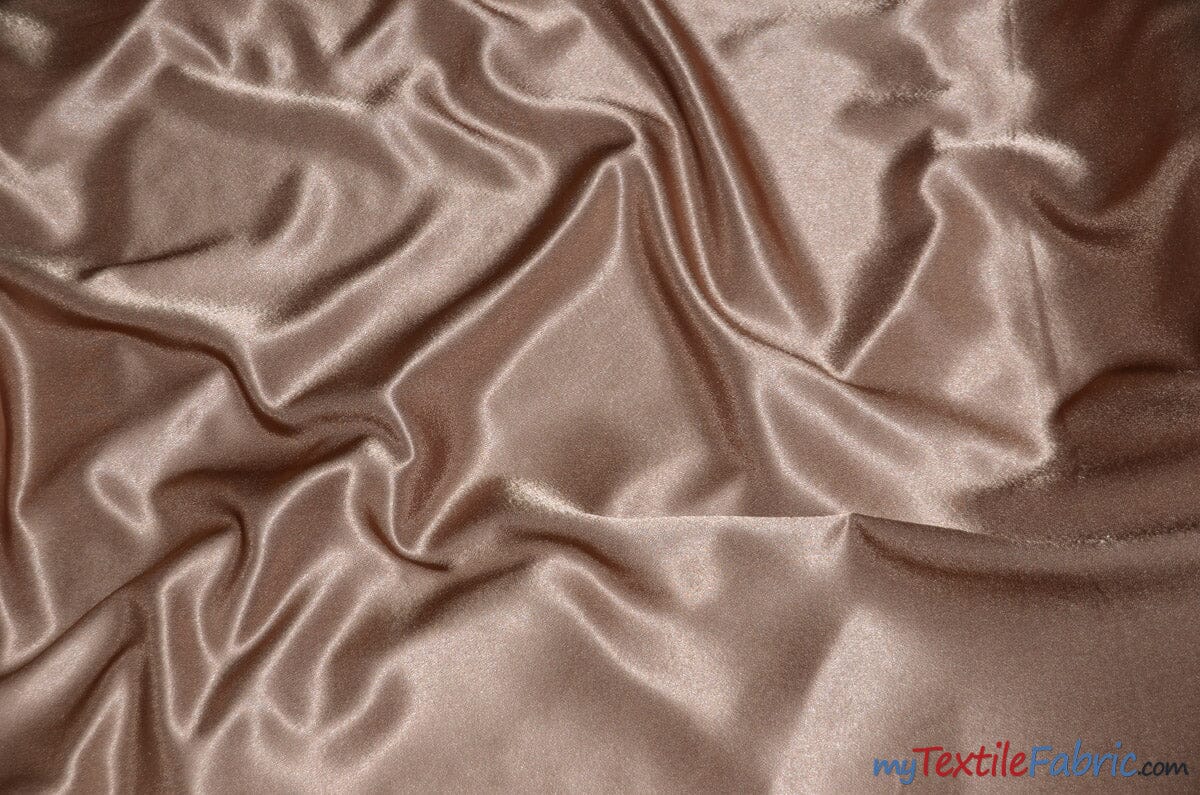Crepe Back Satin | Korea Quality | 60" Wide | Wholesale Bolt | Multiple Colors | Fabric mytextilefabric Bolts Cappuccino 