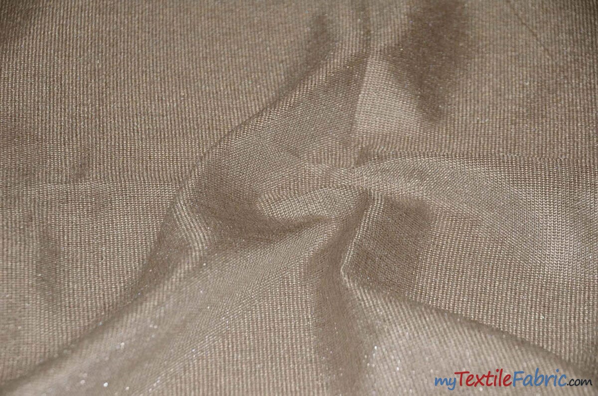 Metallic Vintage Linen Fabric | Imitation Burlap with Metallic Foil | 60" Wide | Washable Burlap Fabric for Decor | Fabric mytextilefabric Yards Champagne Gold 