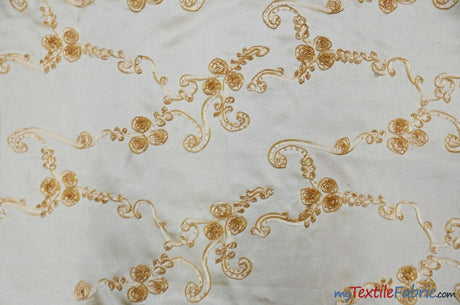 Ribbon Taffeta Fabric | Ribbon Cord Taffeta Embroidery | 54" Wide | Multiple Colors | Fabric mytextilefabric Yards Champagne 