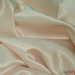 Load image into Gallery viewer, Stretch Matte Satin Peau de Soie Fabric | 60&quot; Wide | Stretch Duchess Satin | Stretch Dull Lamour Satin for Bridal, Wedding, Costumes, Bridesmaid Dress Fabric mytextilefabric Yards Champagne 
