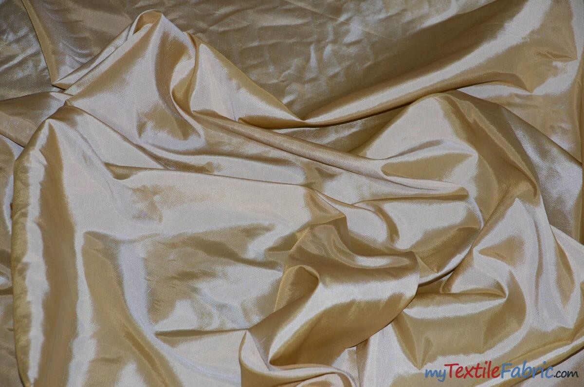 Taffeta Fabric | Two Tone Taffeta Fabric | Non Stretch Taffeta | 60" Wide | Multiple Solid Colors | Sample Swatch | Fabric mytextilefabric Sample Swatches Champagne 