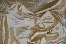 Load image into Gallery viewer, Taffeta Fabric | Two Tone Taffeta Fabric | Non Stretch Taffeta | 60&quot; Wide | Multiple Solid Colors | Sample Swatch | Fabric mytextilefabric Sample Swatches Champagne 
