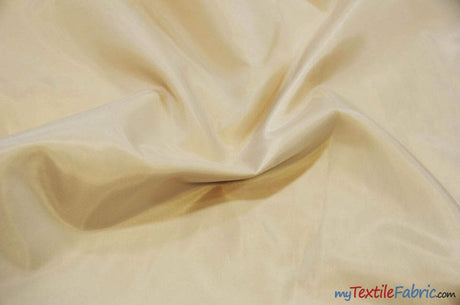 Polyester Lining Fabric | Woven Polyester Lining | 60" Wide | Wholesale Bolt | Imperial Taffeta Lining | Apparel Lining | Tent Lining and Decoration | Fabric mytextilefabric Bolts Champagne 