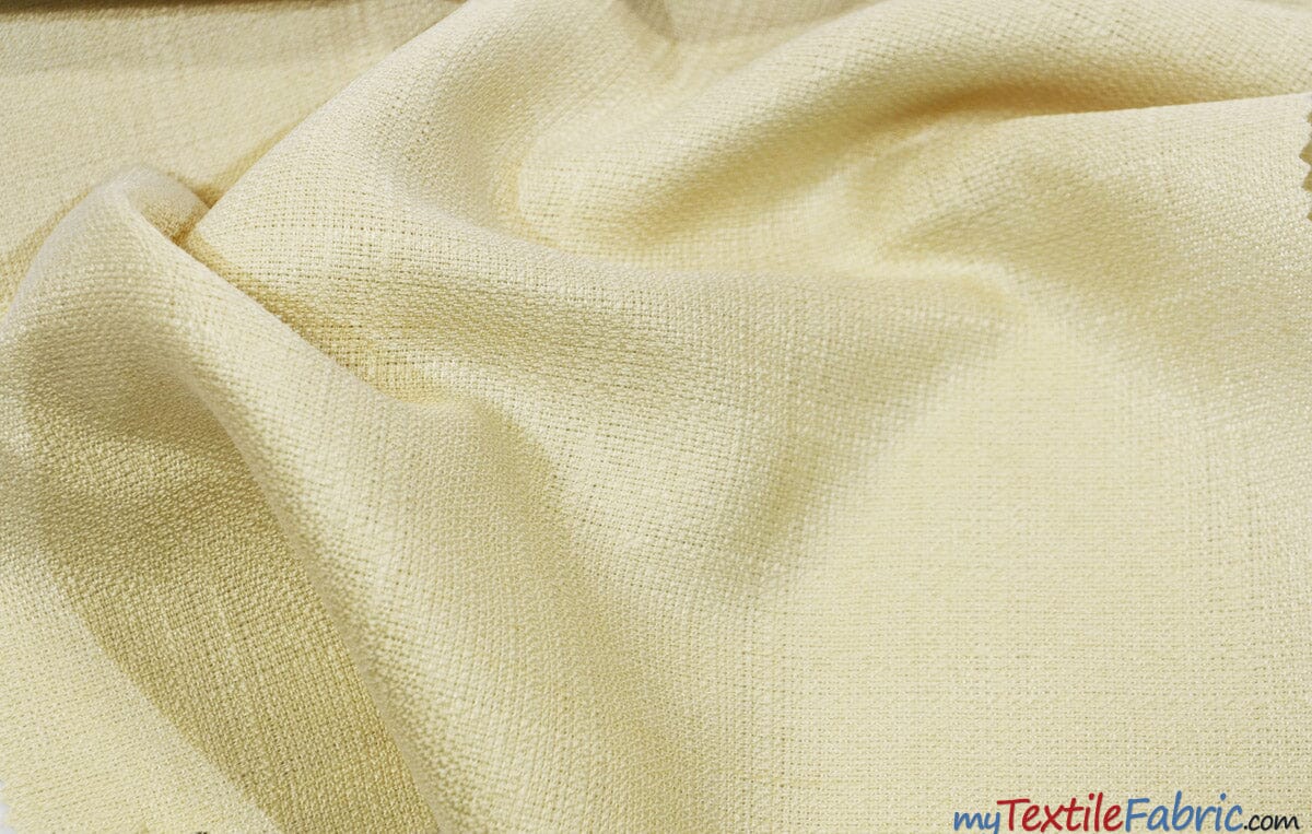 Rustic Linen Fabric | Imitation Linen Fabric | Faux Linen Fabric | 58" Wide | 5 Colors | Fabric mytextilefabric Yards Champagne 