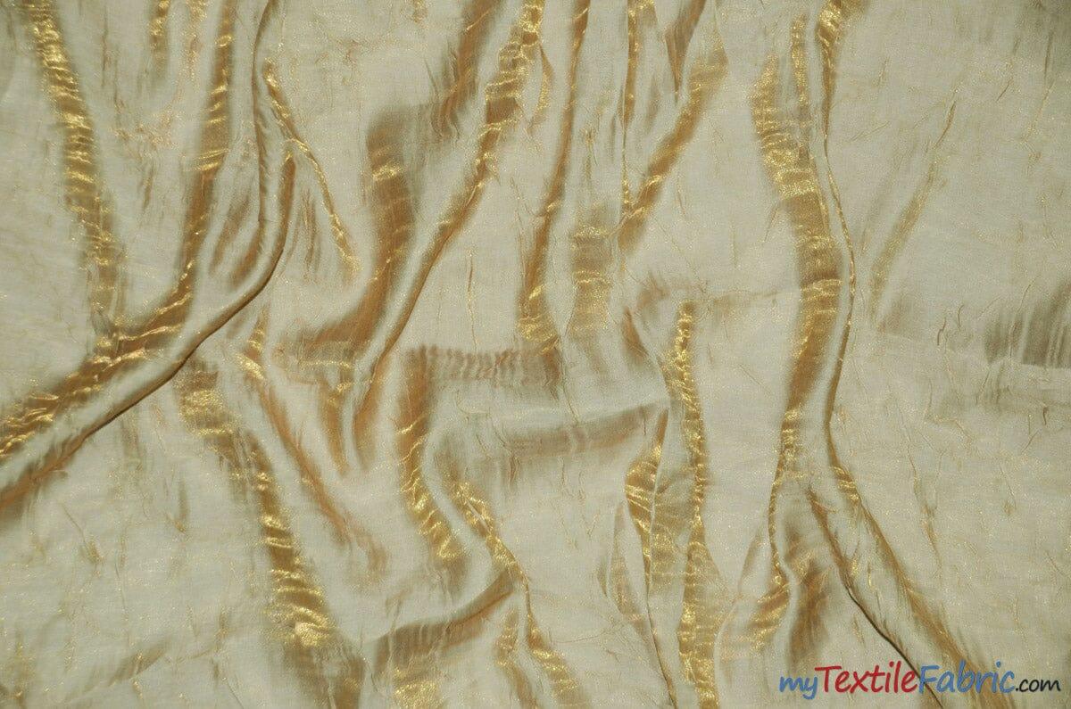 Iridescent Crush Shimmer Fabric | Iridescent Fabric | 54" Wide | Multiple Colors | Sample Swatch | Fabric mytextilefabric Sample Swatches Champagne 