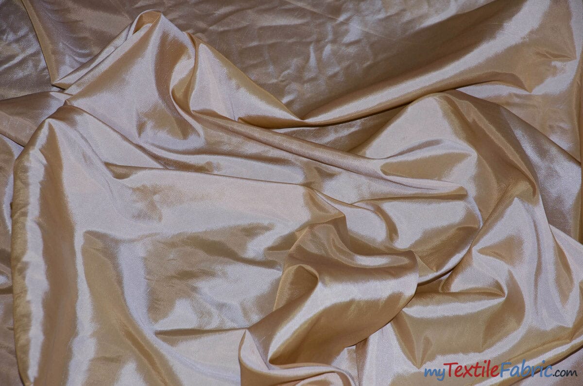 Stretch Taffeta Fabric | 60" Wide | Multiple Solid Colors | Continuous Yards | Costumes, Apparel, Cosplay, Designs | Fabric mytextilefabric Yards Champagne 