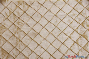 Taffeta Pintuck Fabric | 2"x2" Diamond | Diamond Taffeta Fabric | 54" Wide | Multiple Colors | Fabric mytextilefabric Yards Champagne 