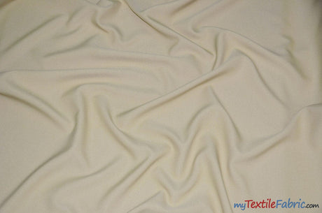 Extra Wide Polyester Fabric | 120" Wide Polyester Fabric | 120" Polypoplin for Tablecloths, Drapery, and Curtains | Fabric mytextilefabric Yards Champagne 