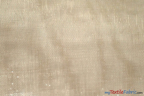 Soft and Smooth Mirror Organza Fabric | 60" Wide | Continuous Yards | Multiple Colors | Fabric mytextilefabric Yards Champagne 