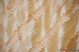 Forest Taffeta Embroidery | Hanging Leaf Taffeta | 54" Wide | Multiple Colors | Fabric mytextilefabric Yards Champagne 