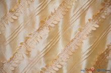 Load image into Gallery viewer, Forest Taffeta Embroidery | Hanging Leaf Taffeta | 54&quot; Wide | Multiple Colors | Fabric mytextilefabric Yards Champagne 