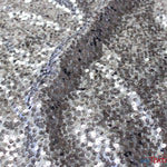 Load image into Gallery viewer, Sequins Taffeta Fabric by the Yard | Glitz Sequins Taffeta Fabric | Raindrop Sequins | 54&quot; Wide | Tablecloths, Runners, Dresses, Apparel | Fabric mytextilefabric Yards Charcoal 
