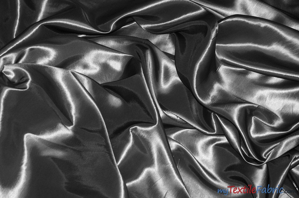 Stretch Taffeta Fabric | 60" Wide | Multiple Solid Colors | Continuous Yards | Costumes, Apparel, Cosplay, Designs | Fabric mytextilefabric Yards Charcoal 
