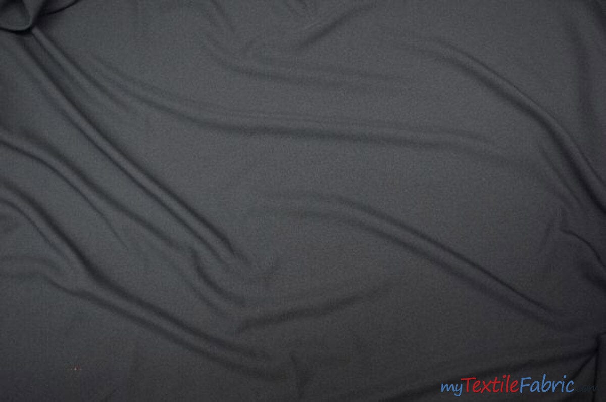 60" Wide Polyester Fabric by the Yard | Visa Polyester Poplin Fabric | Basic Polyester for Tablecloths, Drapery, and Curtains | Fabric mytextilefabric Yards Charcoal 