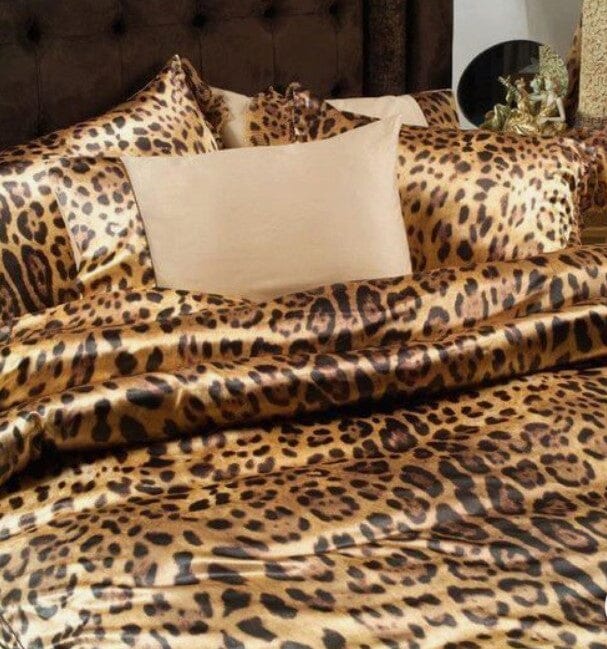 Animal Cheetah Satin Print Fabric | Soft Cheetah Charmeuse Satin | 60" Wide | Fabric mytextilefabric 