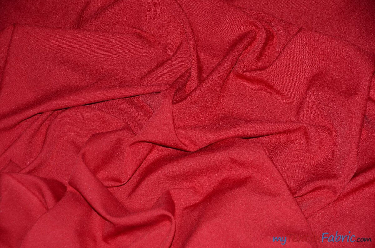 60" Wide Polyester Fabric Sample Swatches | Visa Polyester Poplin Sample Swatches | Basic Polyester for Tablecloths, Drapery, and Curtains | Fabric mytextilefabric Sample Swatches Cherry 