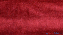 Load image into Gallery viewer, Royal Velvet Fabric | Soft and Plush Non Stretch Velvet Fabric | 60&quot; Wide | Apparel, Decor, Drapery and Upholstery Weight | Multiple Colors | Continuous Yards | Fabric mytextilefabric Yards Cherry 
